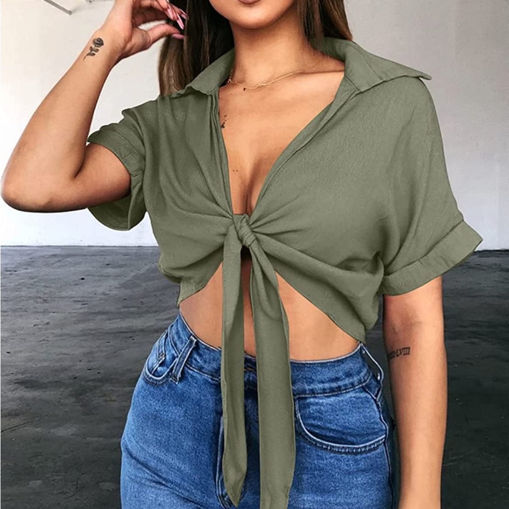 NEW wrap shirt size medium.